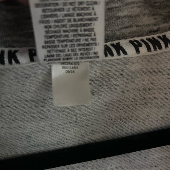 PINK Victoria's Secret Gray and White Hoodie Set - Picture 6 of 16